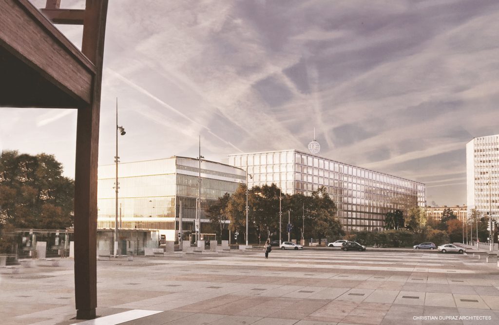 MICROCOSME - ITU Headquarters - New Building Project - Geneva - 1er Prix - building © Christian Dupraz Architecture Office © Wiliam Cyr Lamy