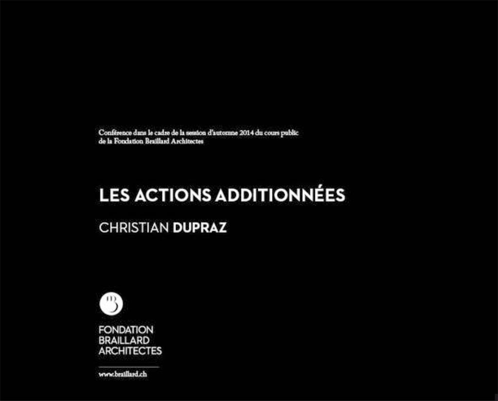 ©CHRISTIAN DUPRAZ ARCHITECTURE OFFICE_CONFERENCE Fondation Braillard Architectes