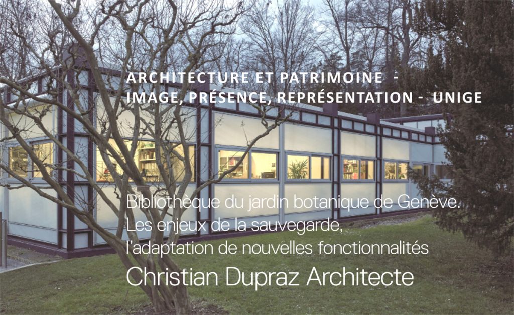 ©CHRISTIAN DUPRAZ ARCHITECTURE OFFICE_Conférence UNIGE CJB