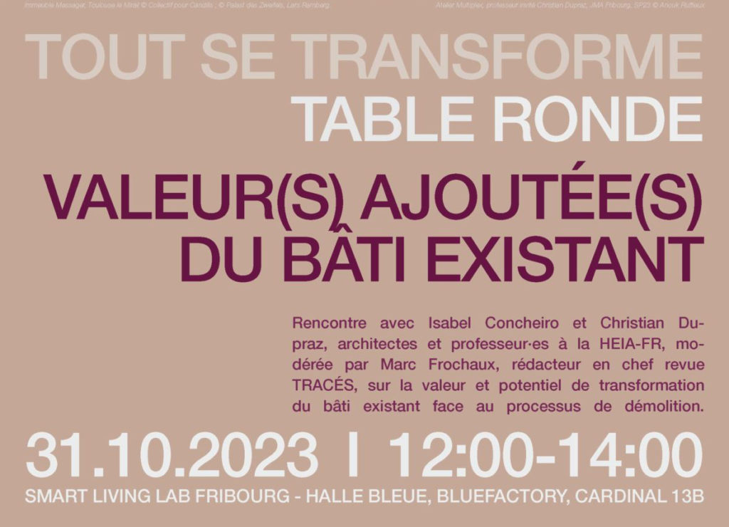 TOUT SE TRANSFORME - VALEUR(S) AJOUTEE(S) DU BATI EXISTANT